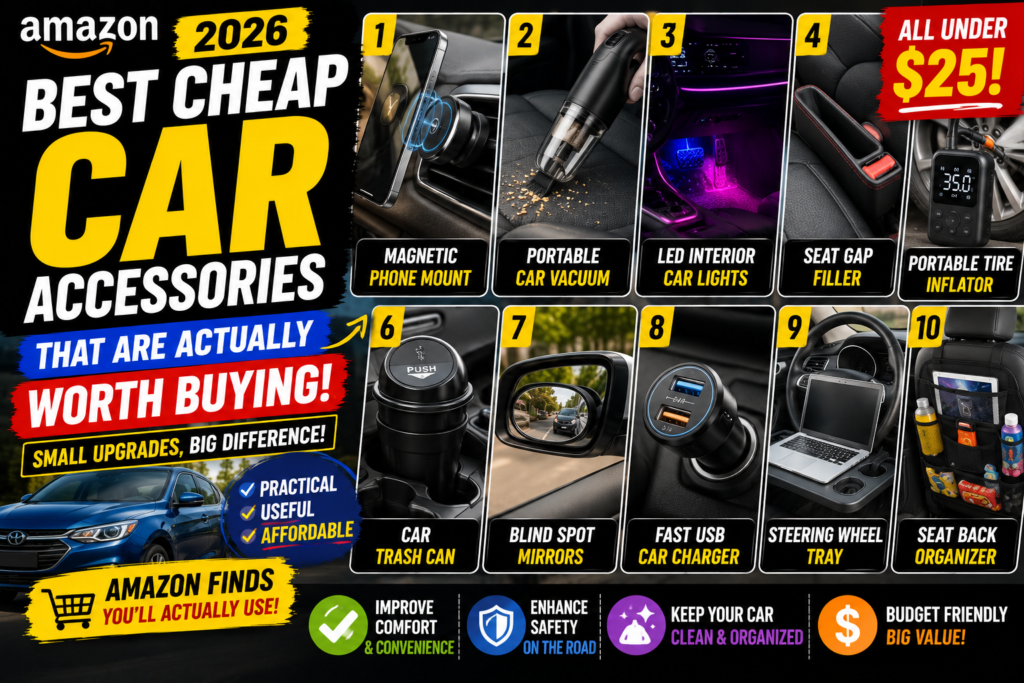 Best Cheap Car Accessories on Amazon That Are Actually Worth Buying (2026)