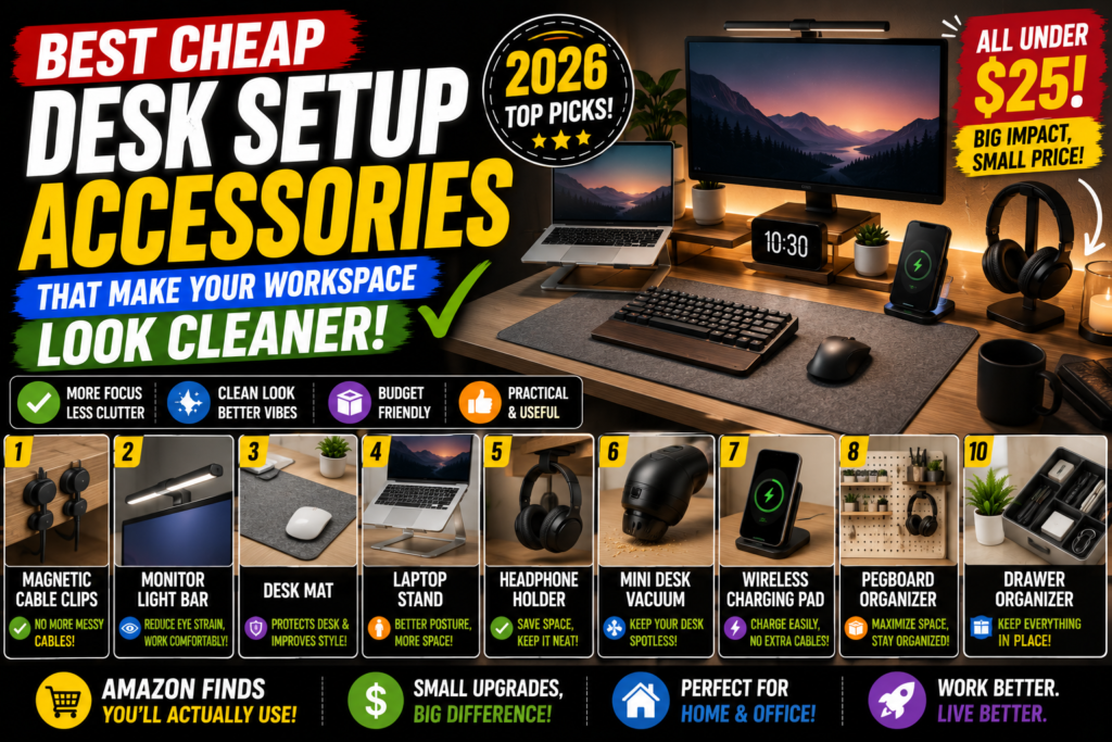 Best Cheap Desk Setup Accessories That Make Your Workspace Look Cleaner (2026)