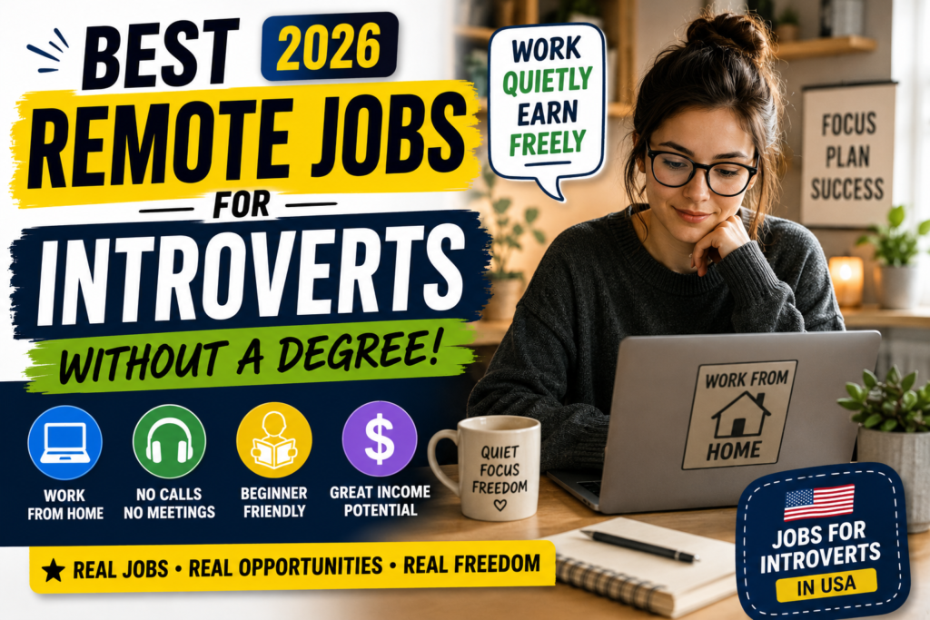 Best Remote Jobs for Introverts Without a Degree (2026)